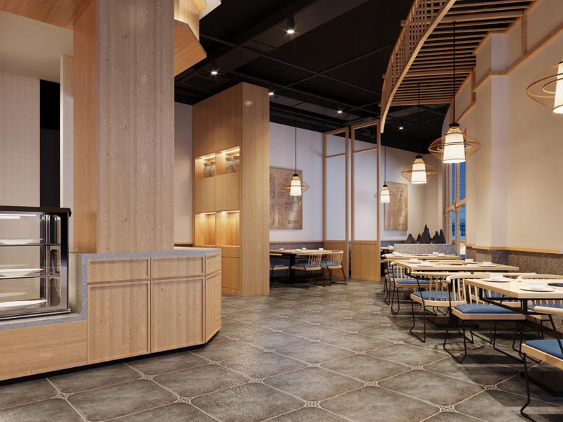 德陽(yáng)燒烤店裝修色調(diào)要自然，地板防滑工作很重要